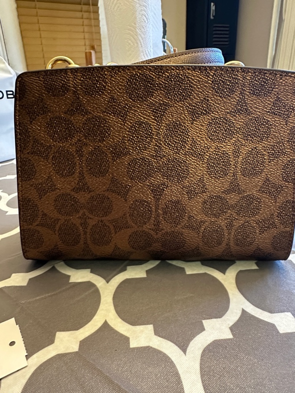 Coach Brown Signature Coated Canvas Crossbody with Gold Hardware - Picture 3 of 7